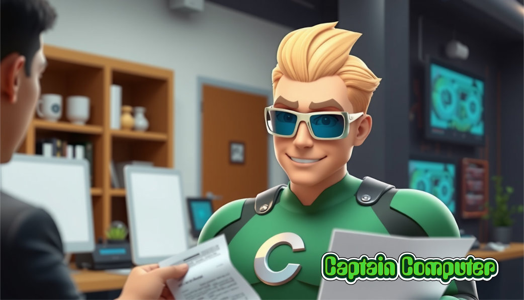 A photorealistic image, 4K resolution, showing a friendly technician interacting with a satisfied customer. Convey trust, friendliness and professionalism.